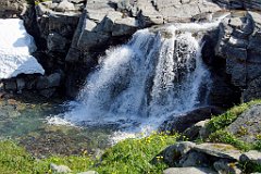 Wasserfall vor der Tjäklahütte